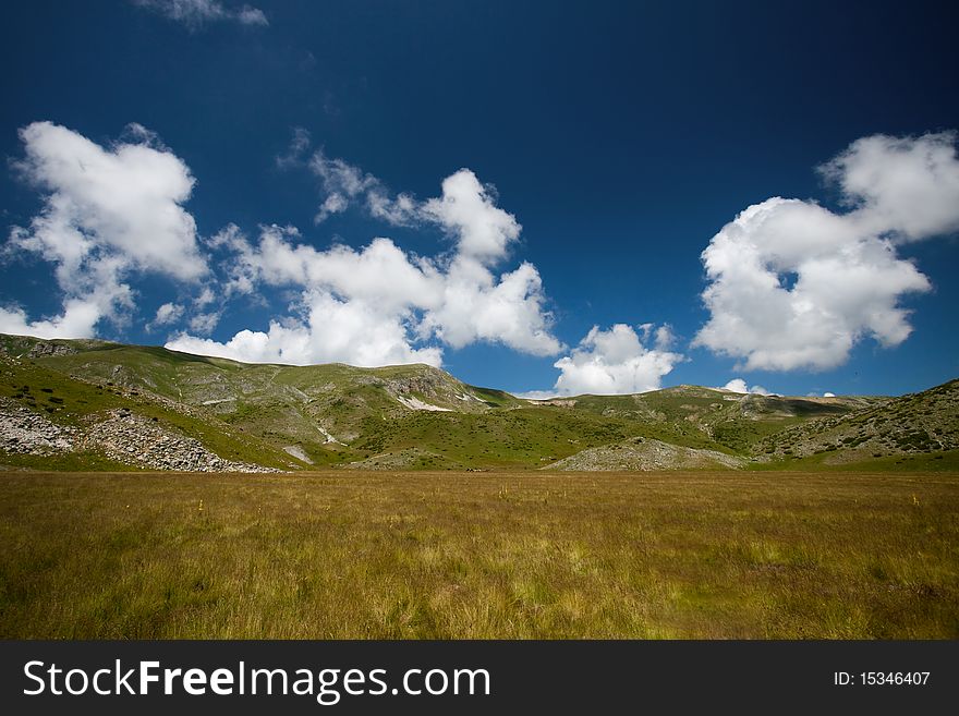 Landscape view of bistra mountain, macedonia with vibrant sky. Landscape view of bistra mountain, macedonia with vibrant sky