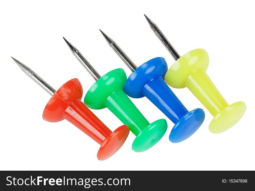 Pushpin isolated on a white background