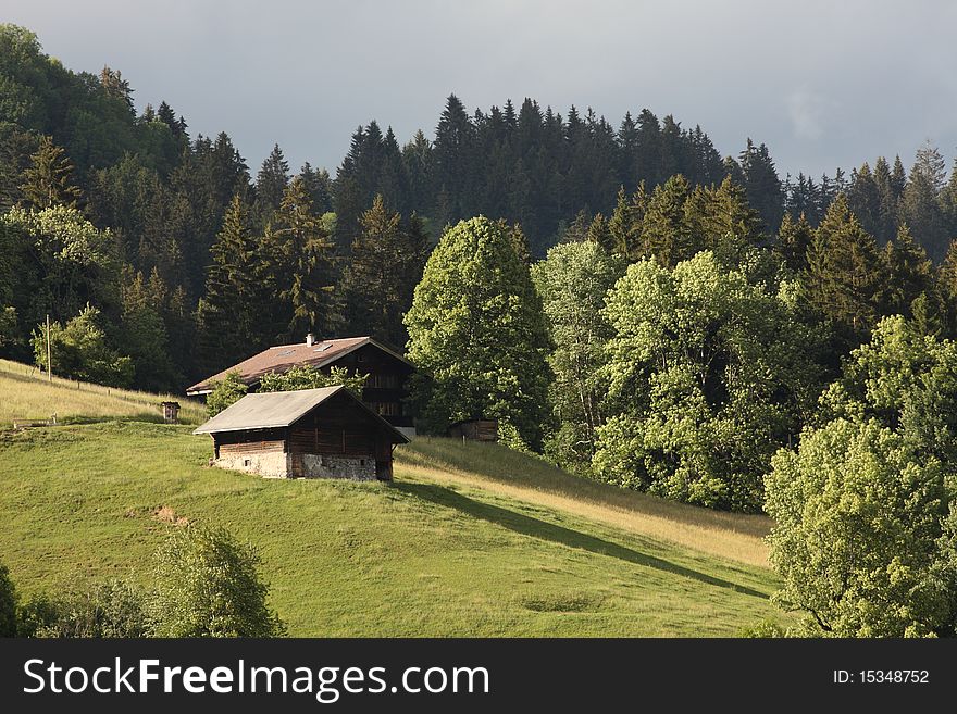 Swiss mountain view