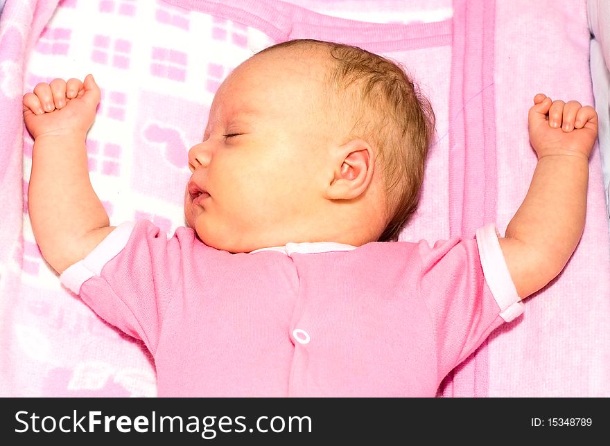 Close-up image of sleeping infant. Close-up image of sleeping infant