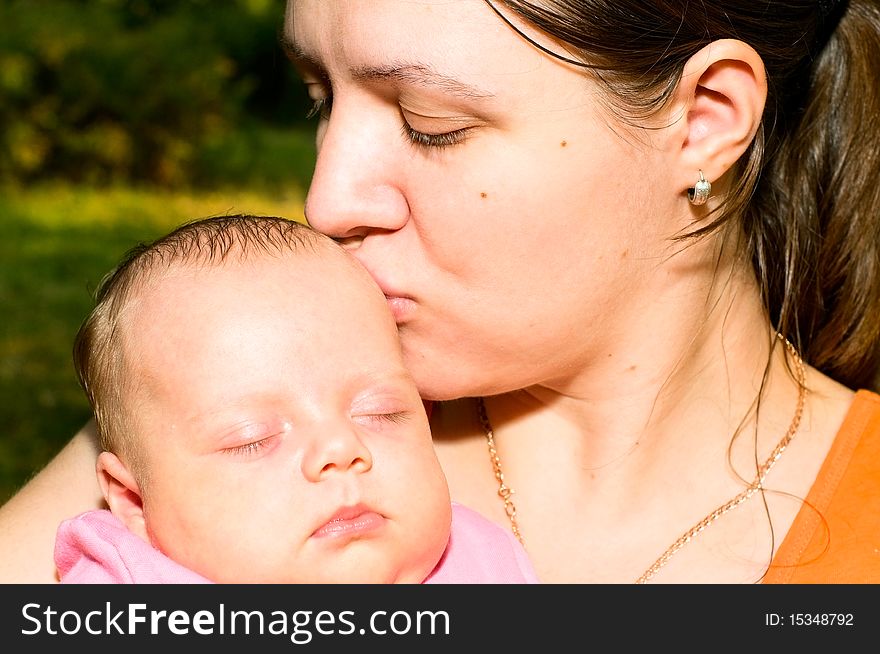 Portrait of mother with child. Portrait of mother with child