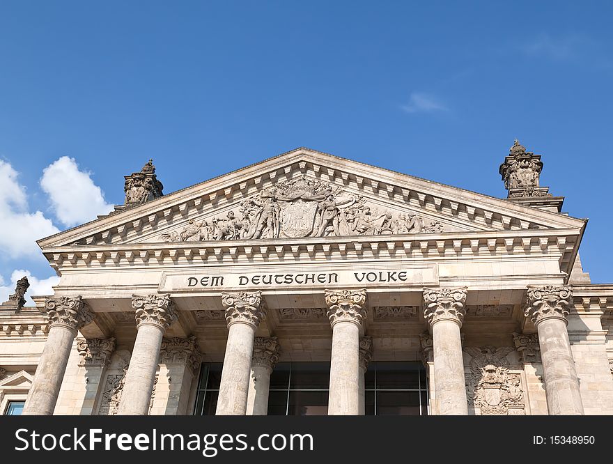 The Reichstag building in Berlin City Germany