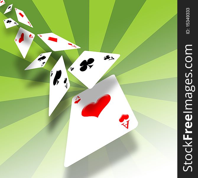 Illustration of the gambling card - 4 Aces. Illustration of the gambling card - 4 Aces