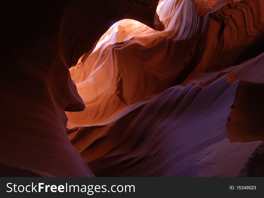 Lower Antelope Canyon in Page, AZ