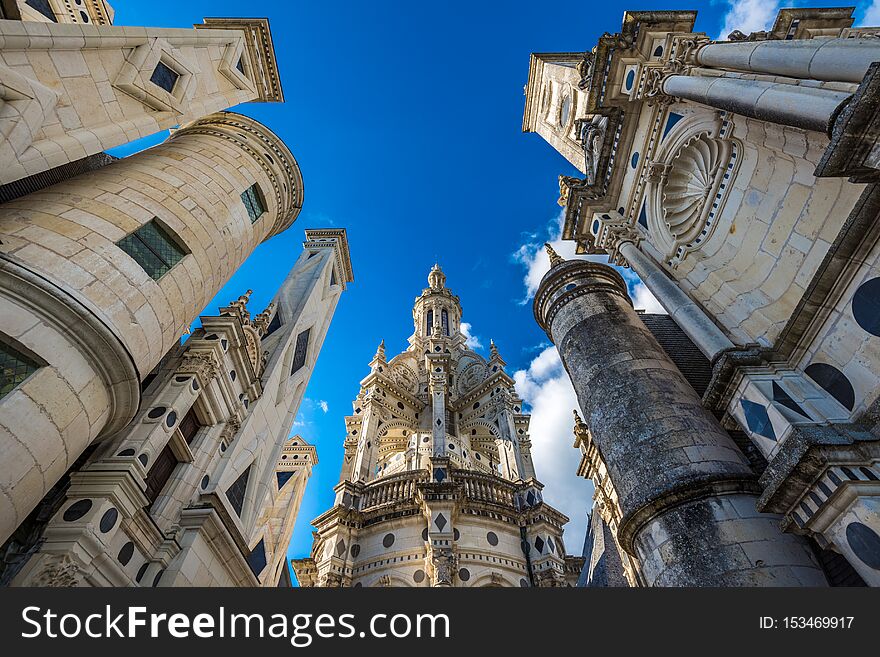 Chateau de Chambord, the largest castle in the Loire Valley, France