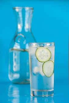 Cool Glass Of Ice Water With Cucumber Stock Photography Cool Glass Of Ice Water With Cucumber Stock Photography