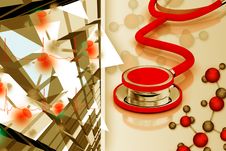 Stethoscope And Molecules Stock Photos Stethoscope And Molecules Stock Photos