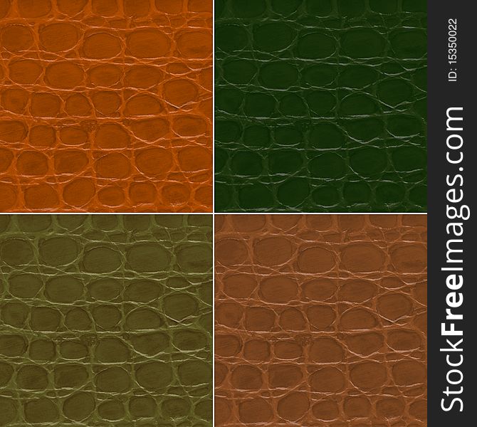 Seamless pattern of crocodile textured leather