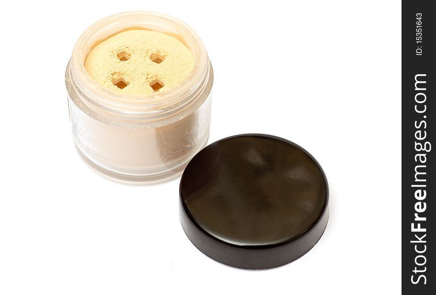 Makeup Powder isolated on white