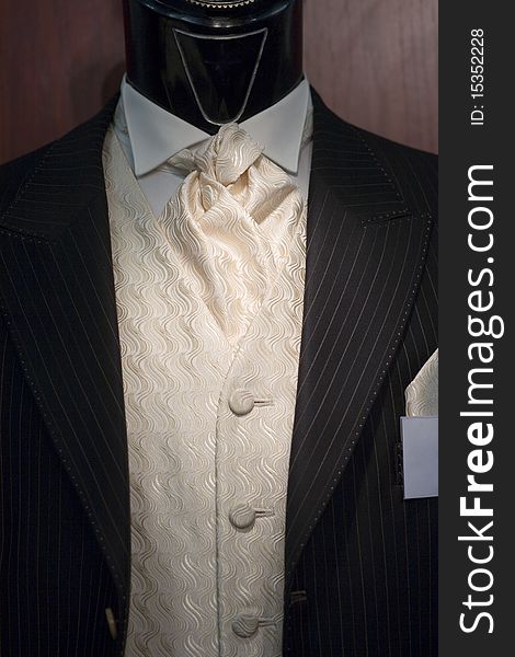 Elegant suit on shop mannequins