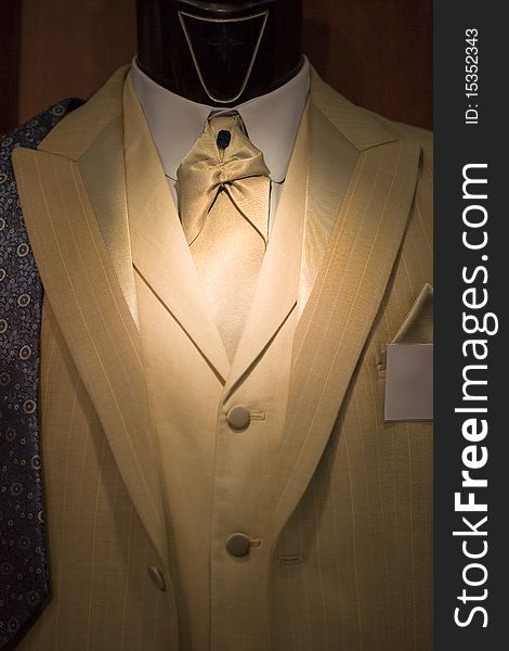 Elegant suit on shop mannequins