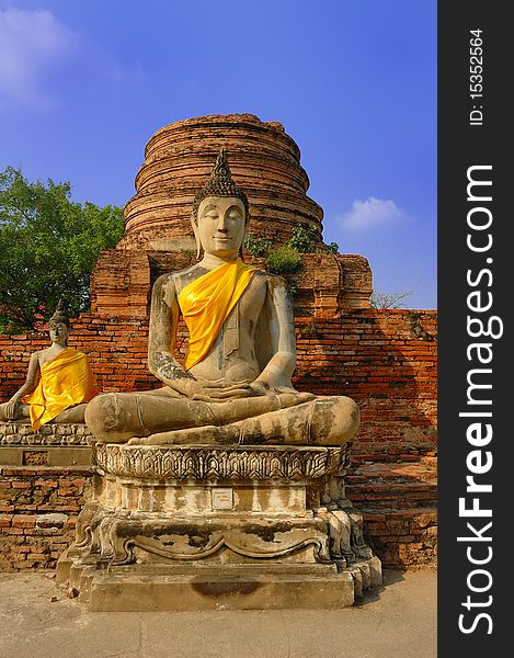 Buddha Symbol in Watyaichaimongkol, Thailand
