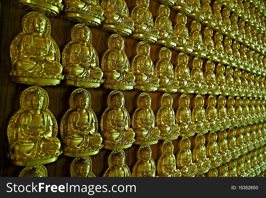 Buddha Symbol In Boromracha Temple, Thailand