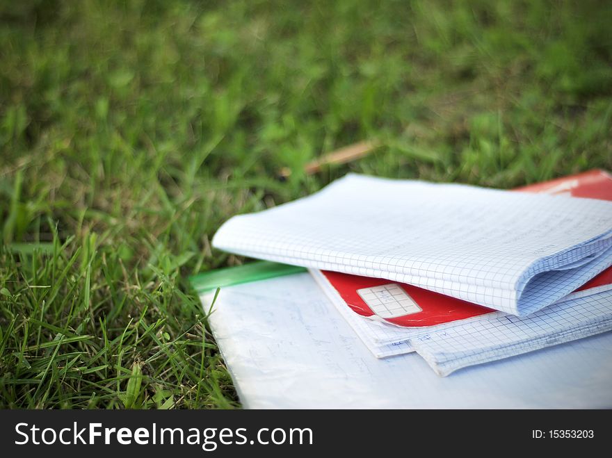 Notebooks On Grass