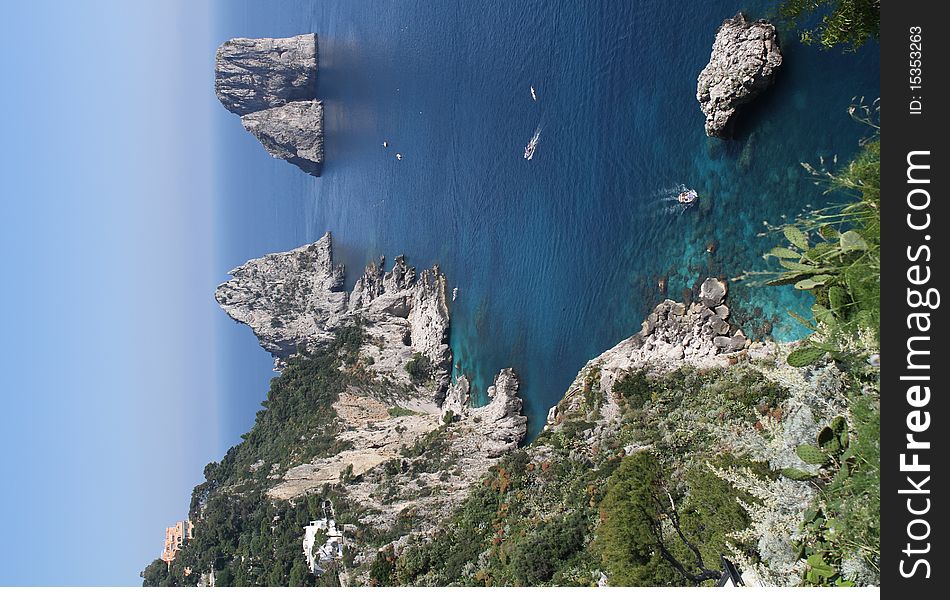 Faraglioni rocks in Capri, Italy