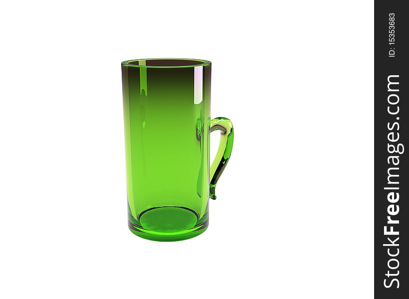 Jug made of green glass. Jug made of green glass