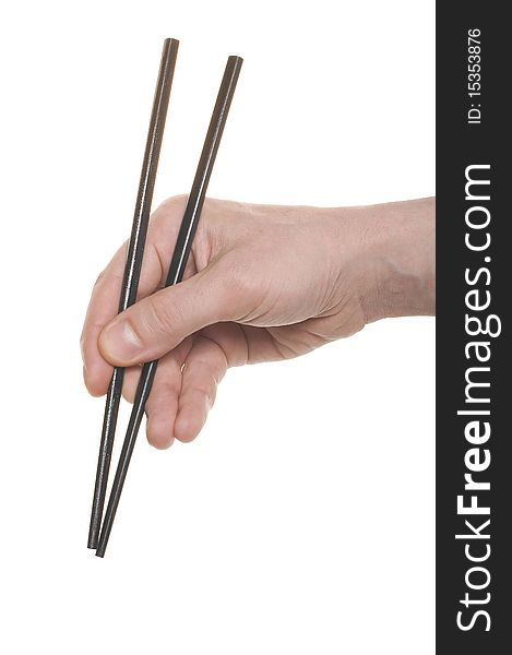 Well shaped hand with a chopsticks