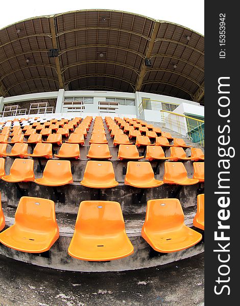 Orange seat in the arena. Orange seat in the arena