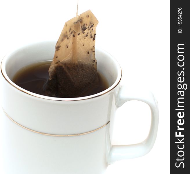 Cup of tea isolated on white background