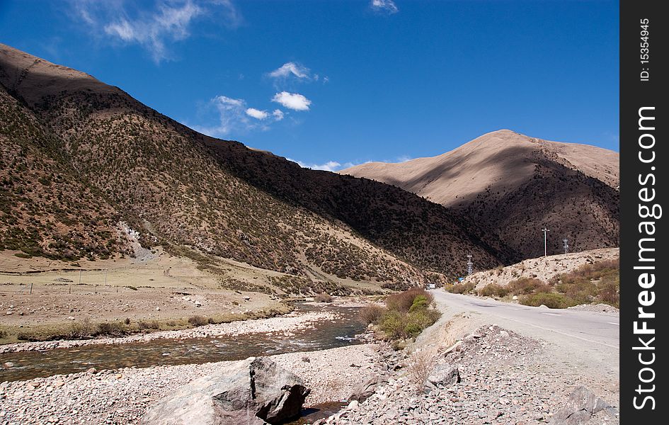 Tibet landscape in western part of china