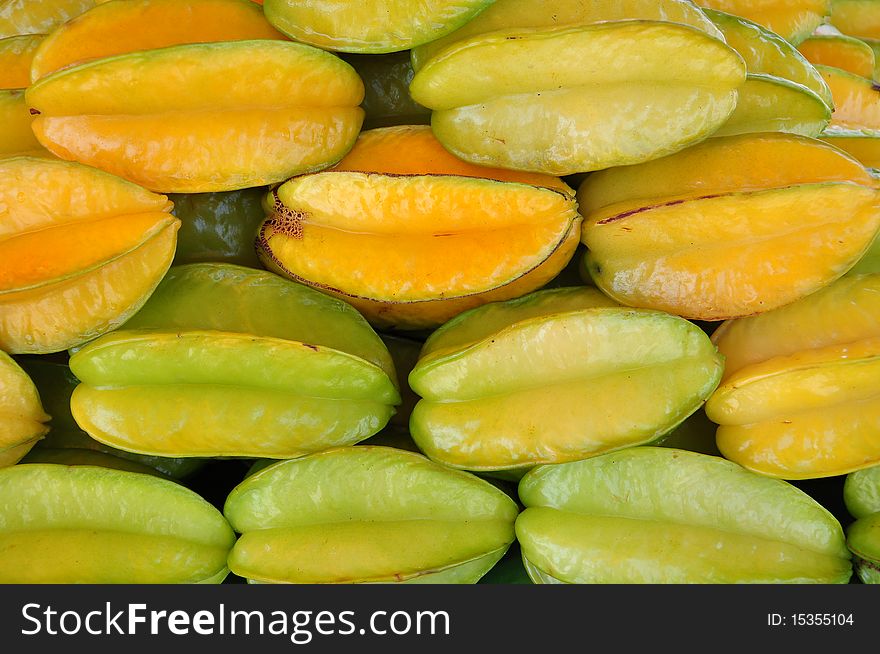 Star apple fruit background view. Star apple fruit background view