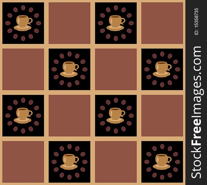 Background with cups of coffee. Background with cups of coffee