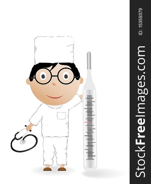 Vector illustration the medical thermometer