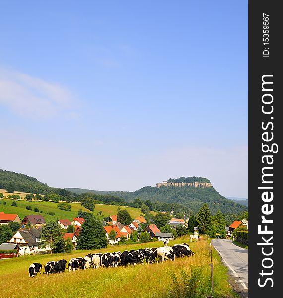 View of the King Stone in Saxon Switzerland, Saxony. View of the King Stone in Saxon Switzerland, Saxony.