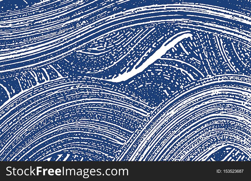 Grunge texture. Distress indigo rough trace. Exceptional background. Noise dirty grunge texture. Worthy artistic surface. Vector illustration.