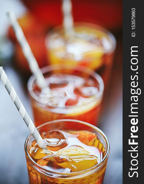 Summer drink. Refreshing iced tea. Summer drink. Refreshing iced tea