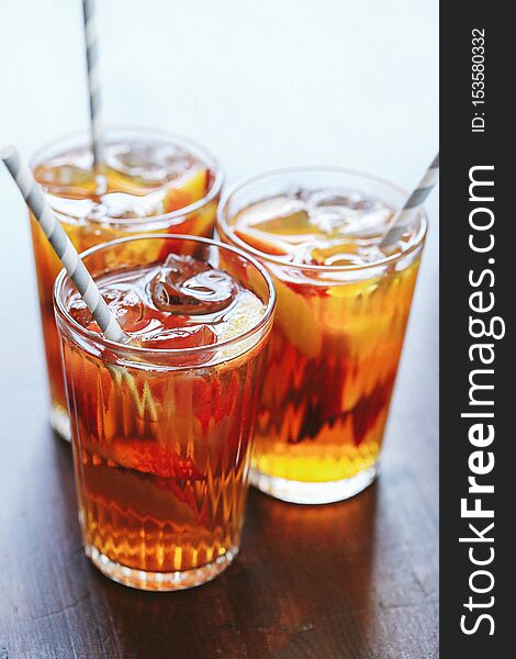 Summer drink. Refreshing iced tea. Summer drink. Refreshing iced tea