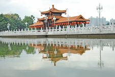 Pavilion And Bridge Royalty Free Stock Photography Pavilion And Bridge Royalty Free Stock Photography