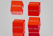 Dice And Business Success Stock Photography