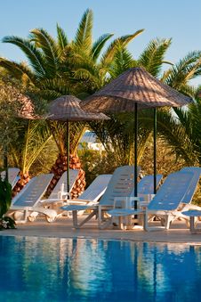 Near The Swimming Pool Royalty Free Stock Photography Near The Swimming Pool Royalty Free Stock Photography
