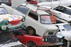 Scrap Cars Yard Royalty Free Stock Photography Scrap Cars Yard Royalty Free Stock Photography
