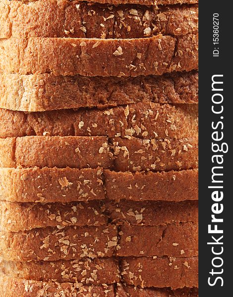 Shoot of wheat bread isolated