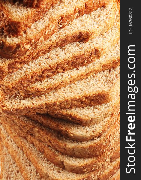 Shoot of wheat bread isolated