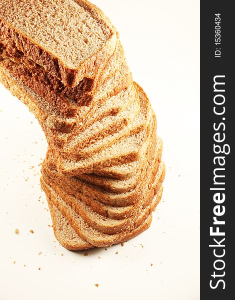 Shoot of wheat bread isolated