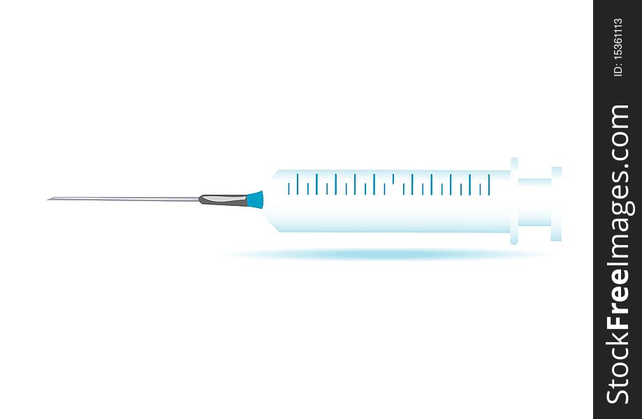 Vector  Of A Syringe On A White Background