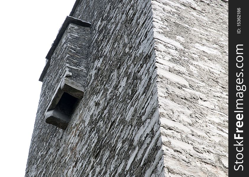 Castle of Vezio - Italy. Ancient medieval fortress sheer to Varenna and surrounded by an age-long olive grove. The Medieval tower is 20 mt. high surrounded by thick defensive walls. It was built in the 12th century.