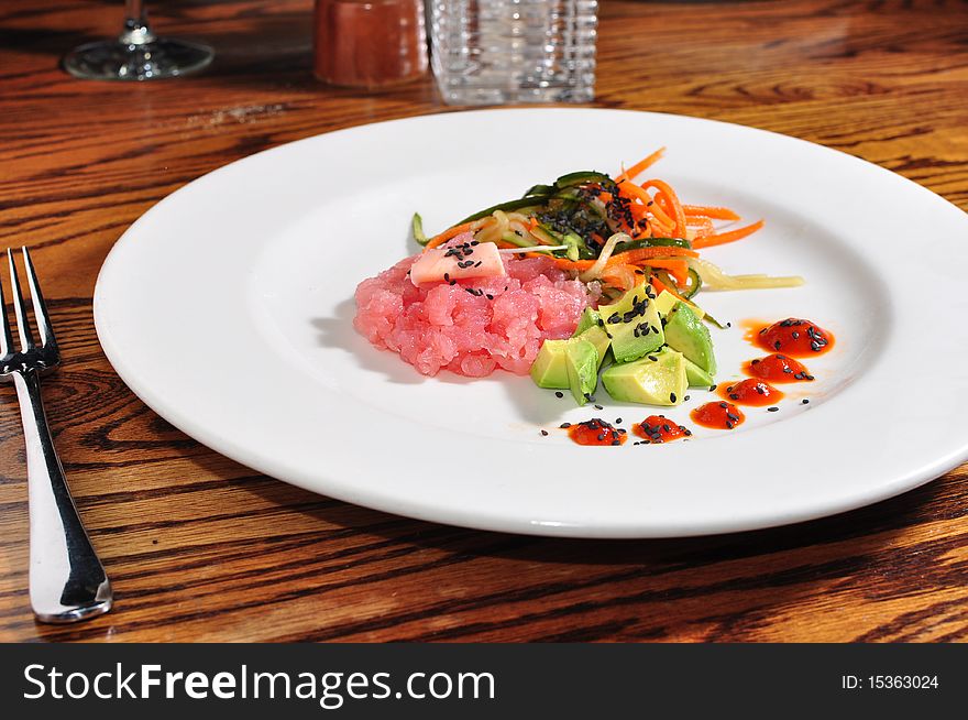 Plate Of Tuna Tartare