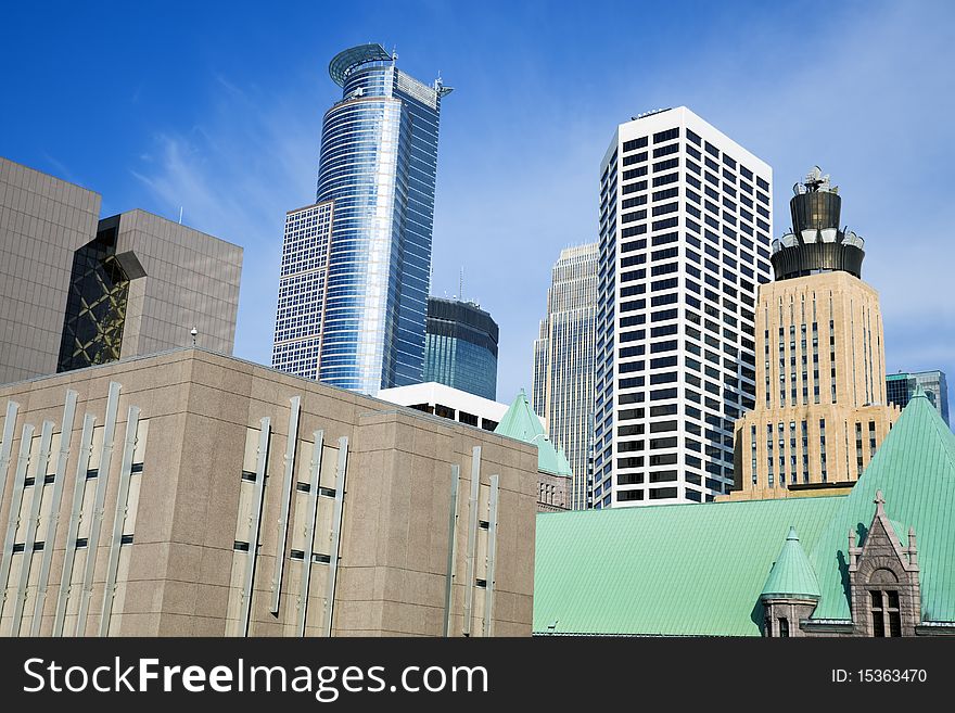 Skyscrapers in Minneapolis, Minnesota. USA