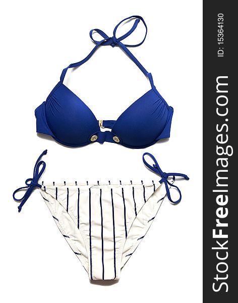 Blue Woman Swimming Suit