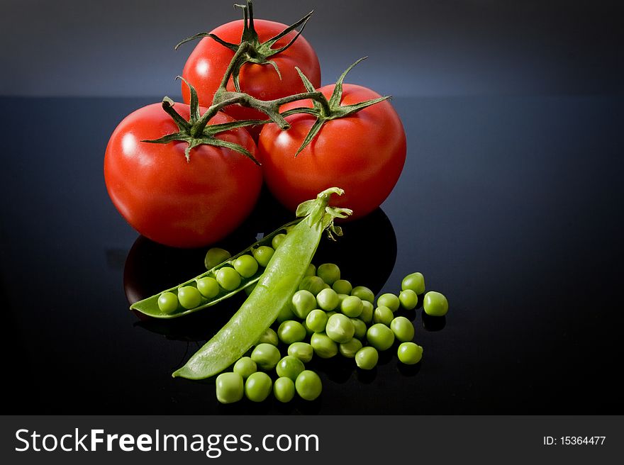 Tomatoes And Green Peas