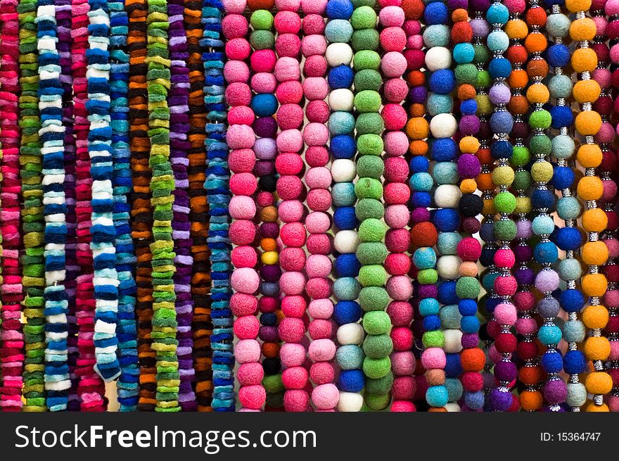 Background of the coloured beads