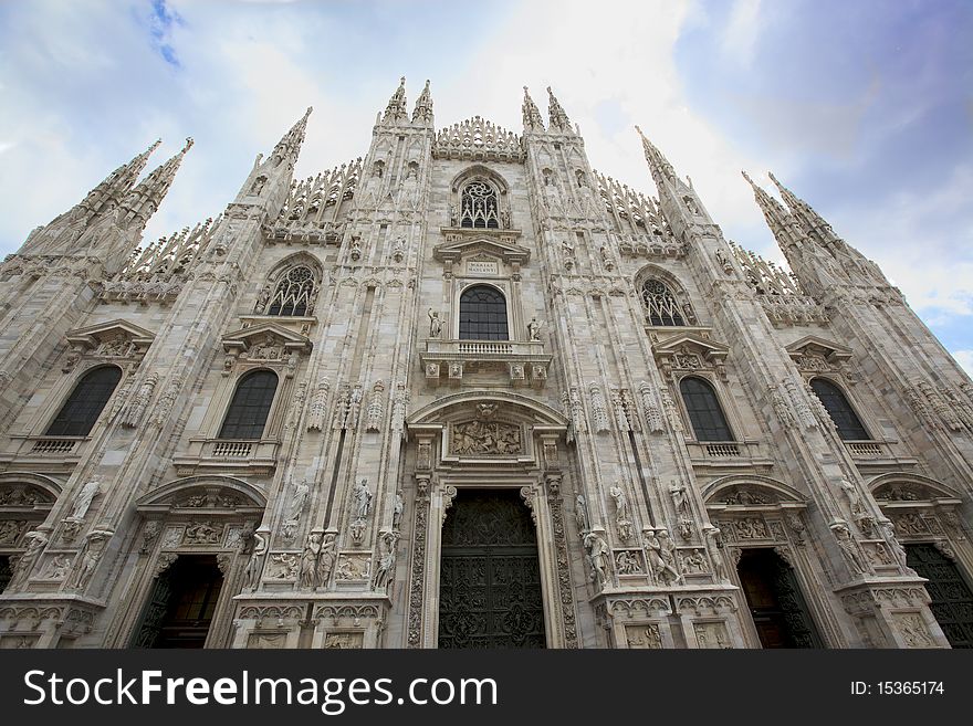 Photography of Milan Cathedral (Duomo di Milano), the cathedral church of Milan, Italy