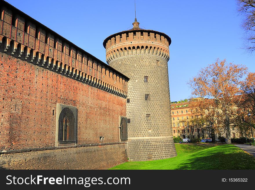 Building pattern of old castle in Rome city. Building pattern of old castle in Rome city
