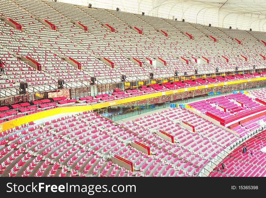 Inside of stadium bird nest