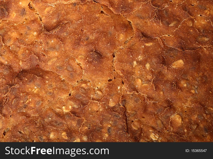 Brown dark bread texture background