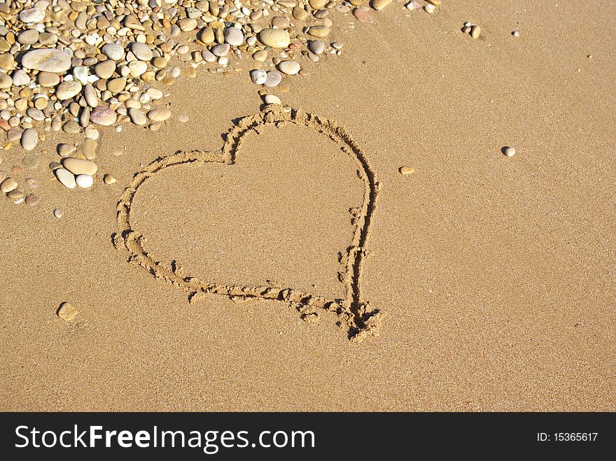 Heart on the beach. Conceptual design.